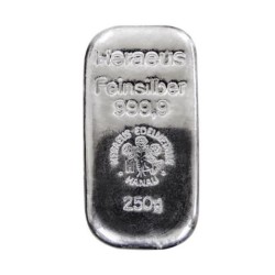 Argor Heraeus 250g  - Investiční stříbrný slitek