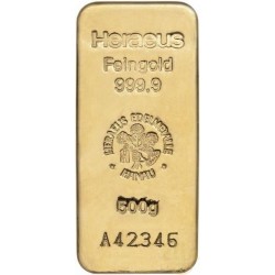 Heraeus 500g - Investiční zlatý slitek