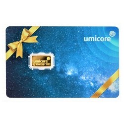 1 g Umicore - dárková karta - investiční zlatý slitek