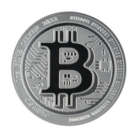 BITCOIN - 1 Oz - stříbrná sběratelská mince