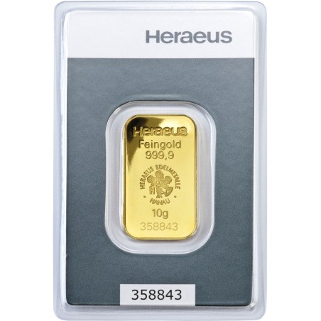 Heraeus 10g - Investiční zlatý slitek