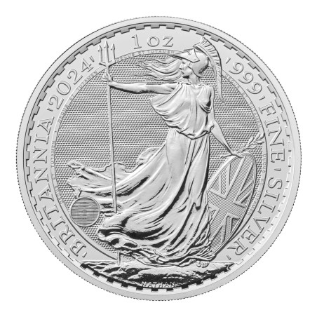 Britannia 1 unce (2024) KCIII.  - Investiční stříbrná mince