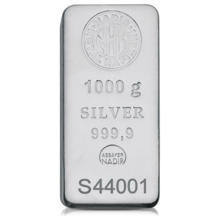 Nadir Metal Rafineri - 1 KG - stříbrný investiční slitek