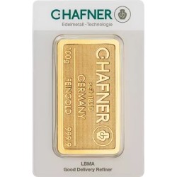 C. Hafner - 100 g - zlatý investiční slitek