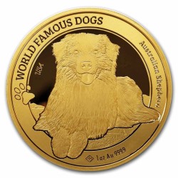 Svjetske pasmine pasa: australski ovčar (2024) 1 oz - zlatnik za ulaganje