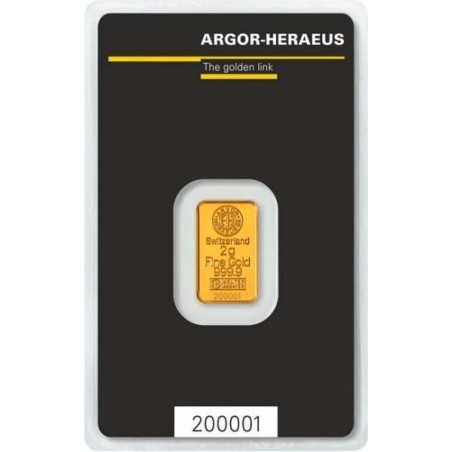 Argor-Heraeus investiční zlatý slitek 2 Gramy