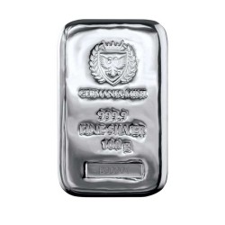 Germania Mint - 100g - srebrne investicijske poluge