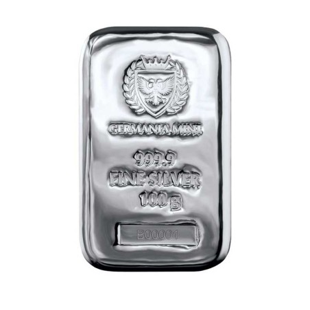 Germania Mint - 100g - srebrne investicijske poluge