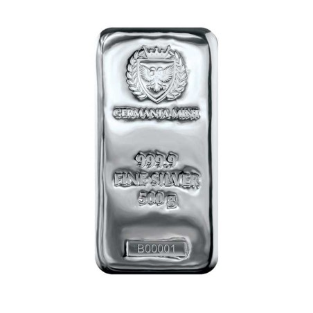 Germania Mint - 500g - srebrne investicijske poluge