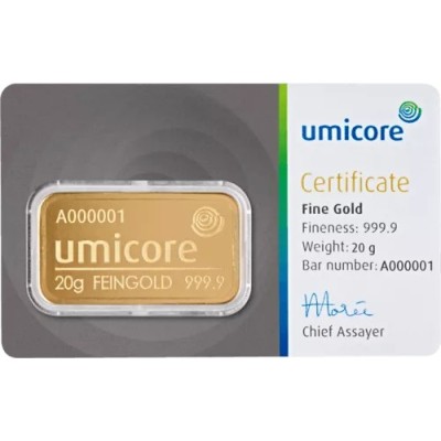 Umicore - 20g - investicijska zlatna poluga