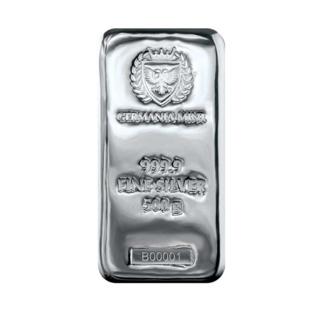 Germania Mint - 500g - srebrne investicijske poluge