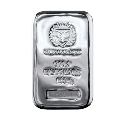 Germania Mint - 100g - srebrne investicijske poluge