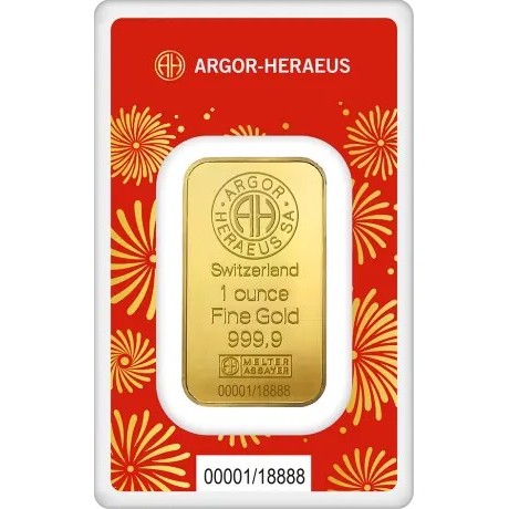 Argor Heraeus - Godina zmije (2025.) - 1 Oz - zlatna investicijska poluga