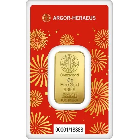 Argor Heraeus - Godina Zmije (2025) - 10 g - zlatna investicijska poluga