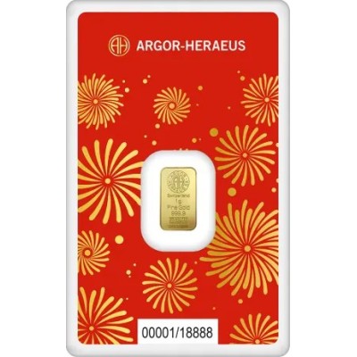 Argor Heraeus - Godina Zmije (2025) - 1 g - zlatna investicijska poluga
