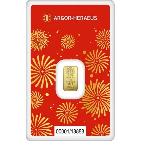 Argor Heraeus - Godina Zmije (2025) - 1 g - zlatna investicijska poluga