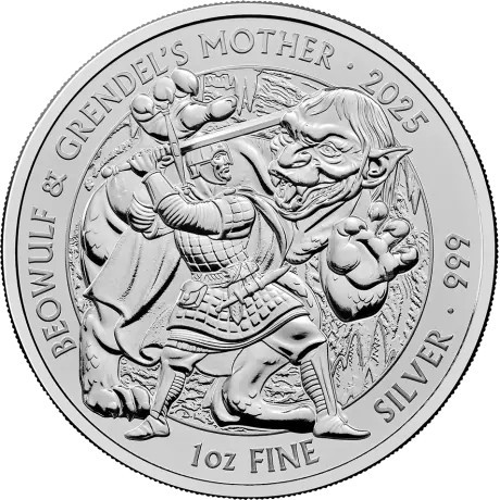 Mitovi i legende - Beowulf & Grendel´s Mother - 1 Oz - Srebrni investicijski novčić