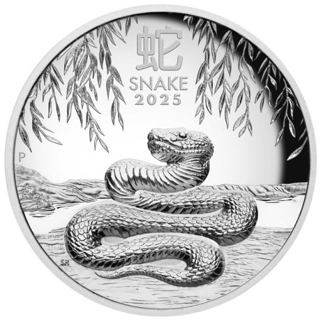 Lunarna zmija - 5 oz - srebrni kolekcionarski novčić