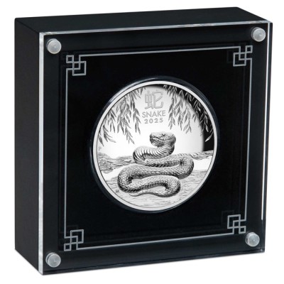 Lunarna zmija - 5 oz - srebrni kolekcionarski novčić