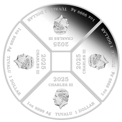 Lunar Snake Quadrant - 4 Oz - srebrni kolekcionarski novčić