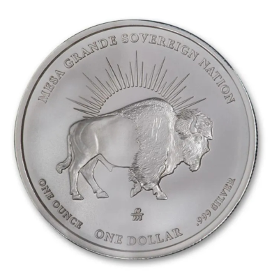 Mesa Grande indijanski bizonski dolar (2025) - 1 oz - srebrni kolekcionarski novčić