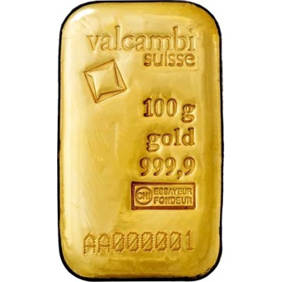 Valcambi 100g - Investicijska zlatna poluga