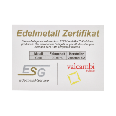 Gold Combibarren Valcambi 5x1 g - investicijska zlatna poluga