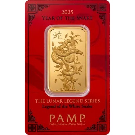 Pamp, Lunar Legend White Snake - 1 Oz - Zlatna investicijska poluga