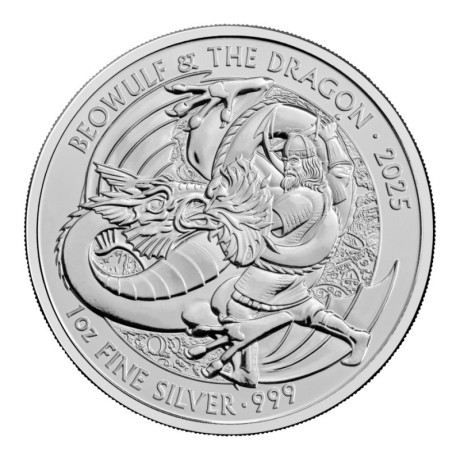 Mitovi i legende - Beowulf & Dragon - 1 Oz - Srebrni investicijski novčić