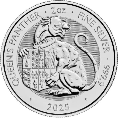 Tudor Beasts Queen Panther - 2 Oz - srebrni investicijski novčić