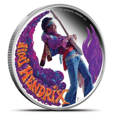 Jimi Hendrix - 1 oz - srebrni kolekcionarski novčić