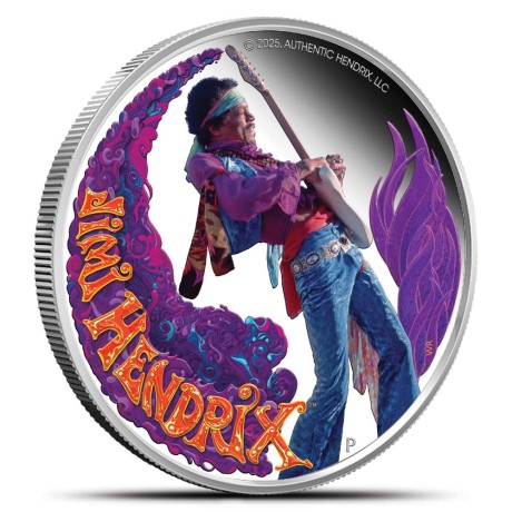 Jimi Hendrix - 1 oz - srebrni kolekcionarski novčić
