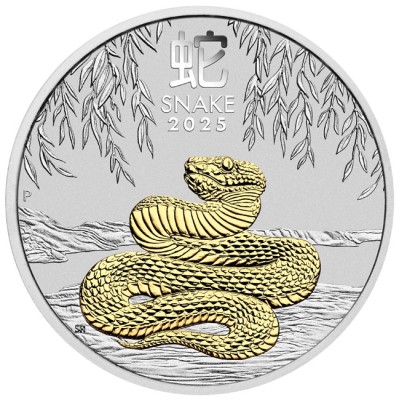 Australska lunarna zmija - 1 oz - kolekcionarski srebrni novčić (isporuka 11. svibnja 2025)