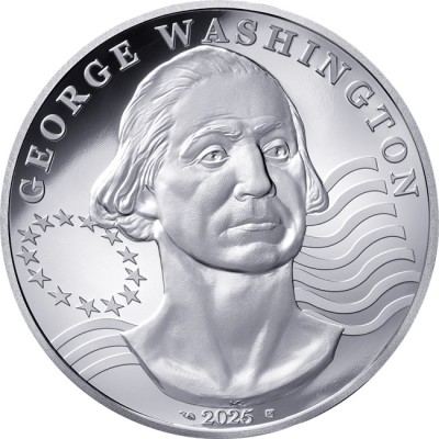 George Washington - 2 oz - srebrni kolekcionarski novčić