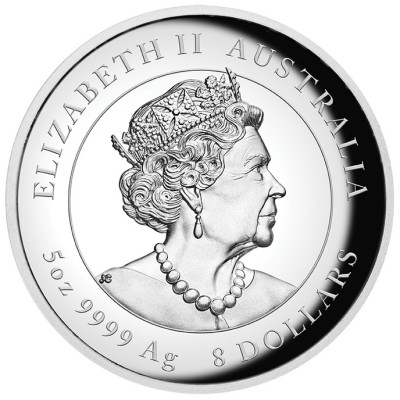 Australski lunarni tigar - 5 oz - srebrni kolekcionarski novčić
