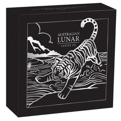 Australski lunarni tigar - 5 oz - srebrni kolekcionarski novčić
