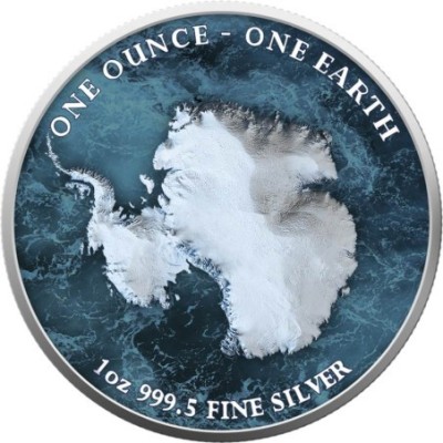 Zemlja - 1 oz - Antarktika - srebrni kolekcionarski novčić