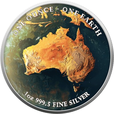 Zemlja - 1 oz - Australija - srebrni kolekcionarski novčić