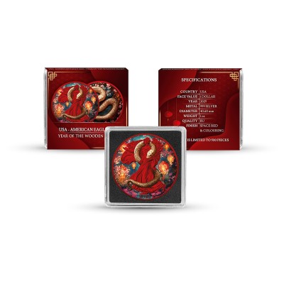 Drvena zmija (2025) - 1 oz - srebrni kolekcionarski novčić
