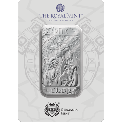 Nordijski bogovi - Thor - 1 Oz - srebrna investicijska poluga