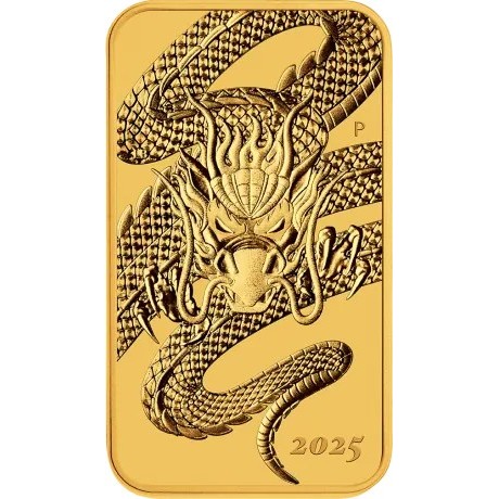 Zmajev pravokutni (2025) - 1 oz - investicijski zlatni novčić