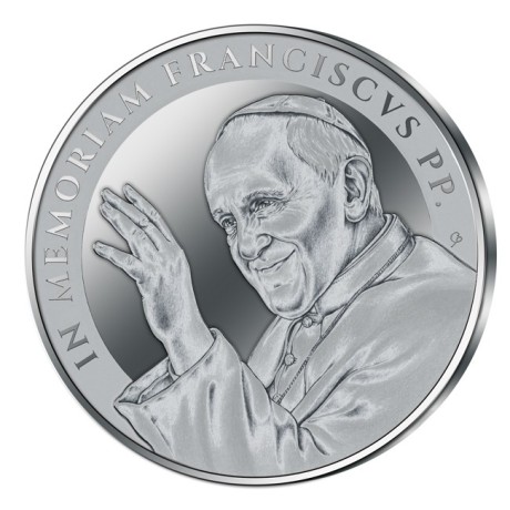 U spomen na Papu Franju - 1 oz - srebrni kolekcionarski novčić