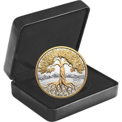 Javorovo drvo života - 5 oz - Srebrni kolekcionarski novčić proof