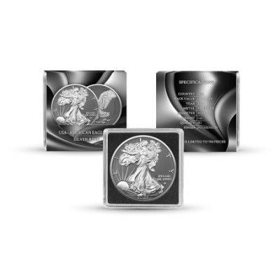 Američki orao, srebrni prsten - 1 oz - srebrni kolekcionarski novčić