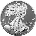 Američki orao, srebrni prsten - 1 oz - srebrni kolekcionarski novčić