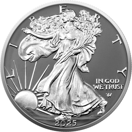 Američki orao, srebrni prsten - 1 oz - srebrni kolekcionarski novčić