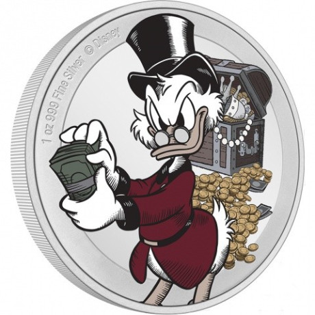 75. obljetnica ujaka Scroogea - 1 oz - srebrni kolekcionarski novčić
