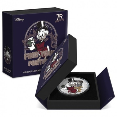 75. obljetnica ujaka Scroogea - 1 oz - srebrni kolekcionarski novčić