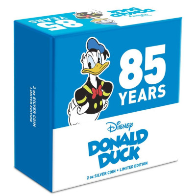 85. obljetnica Pajka Ducka - 2 oz - srebrni kolekcionarski novčić