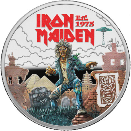 Iron Maiden - RI P Eddie - 1 Oz - srebrni kolekcionarski novčić (isporuka 28.8.2025.)